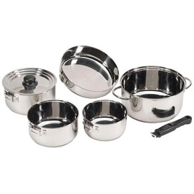 Stansport 369S Premium Quality Stainless Steel 7 piece Deluxe Family Cookset